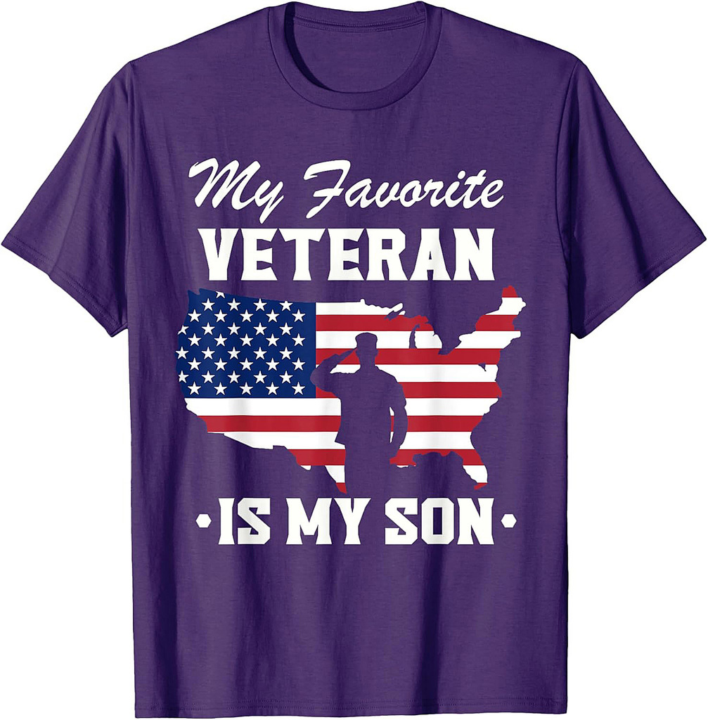 Father Veterans Day My Favorite Veteran is My Son T-Shirt