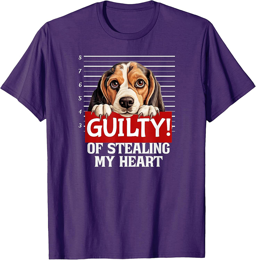 Funny Beagle Dog Breed Guilty Fur Baby Pet Friend T-Shirt