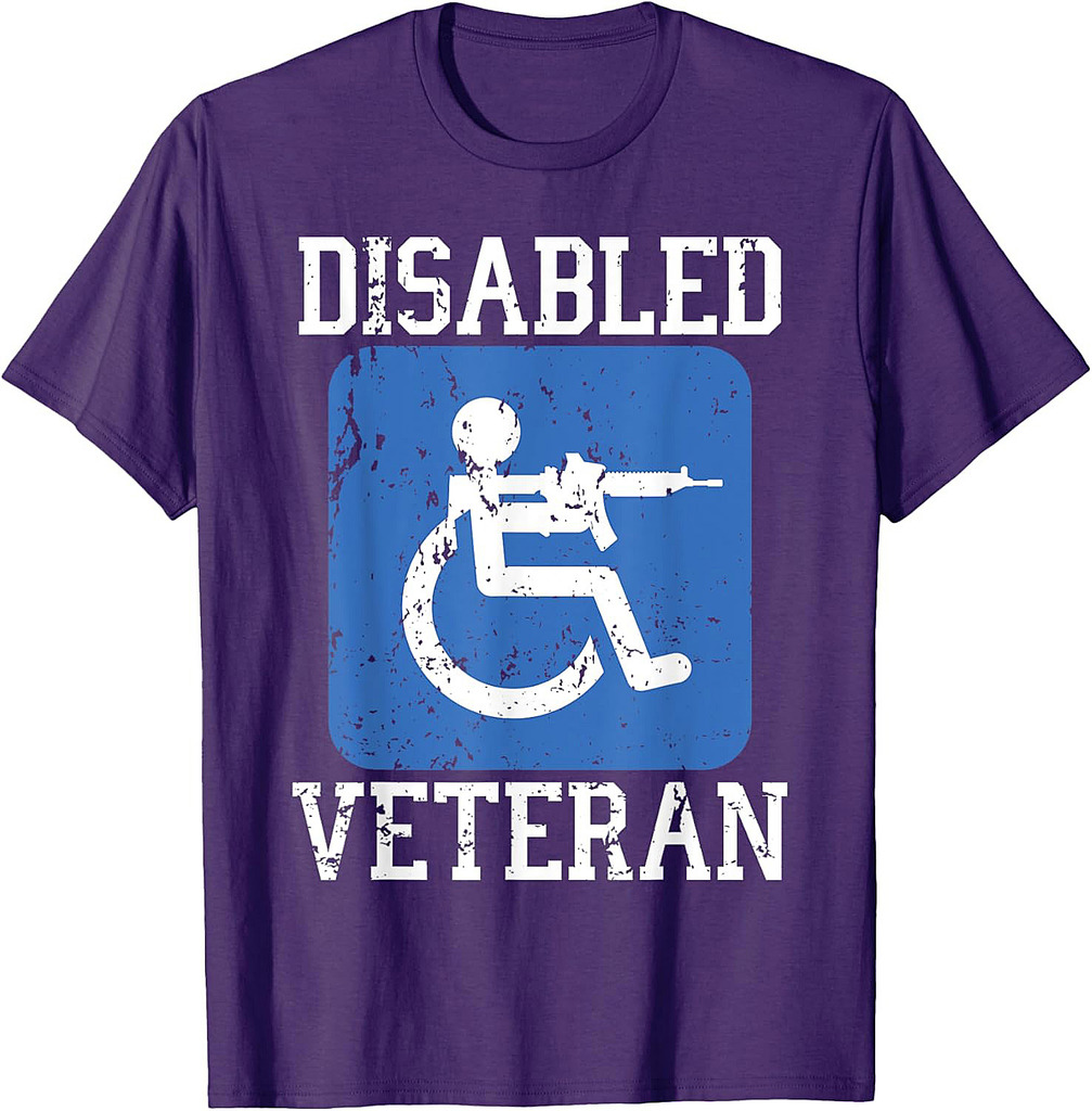 Disabled Veteran Armed Forces Military Soldier Army USA T-Shirt