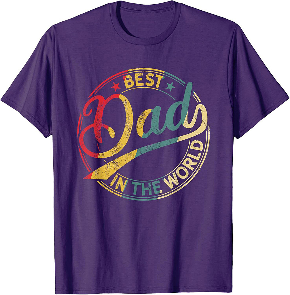 Best Dad in the World Father's Day Vintage Dad T-Shirt
