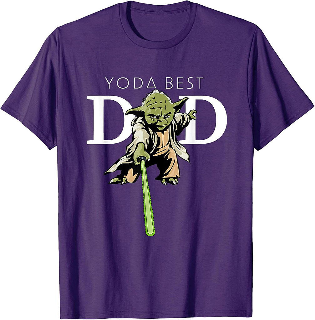 Star Wars Yoda Lightsaber Best Dad Father's Day T-Shirt