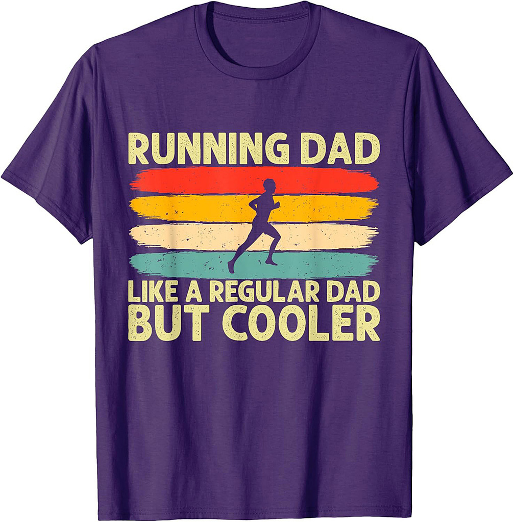 Running Dad Design For Father Day Marathon Runner T-Shirt