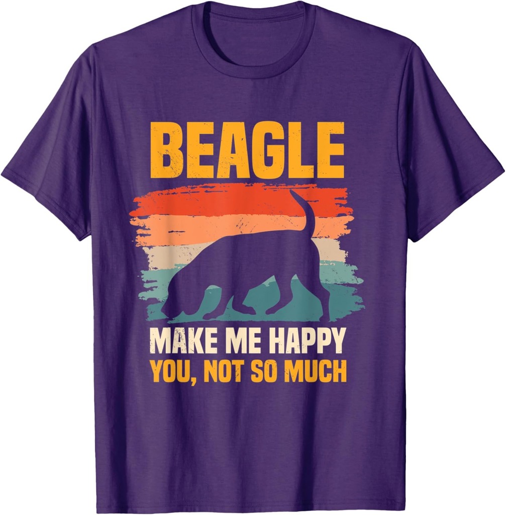 Beagle Retro Vintage Small Scent Dog Hunting Pet Breeder T-Shirt for Men Women