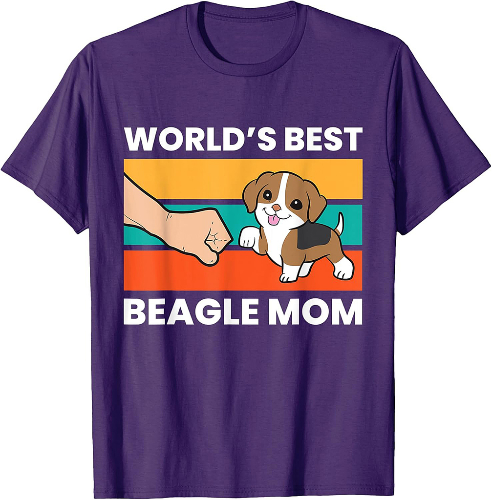World's Best Beagle Mom Funny Pet Beagle Mama T-Shirt