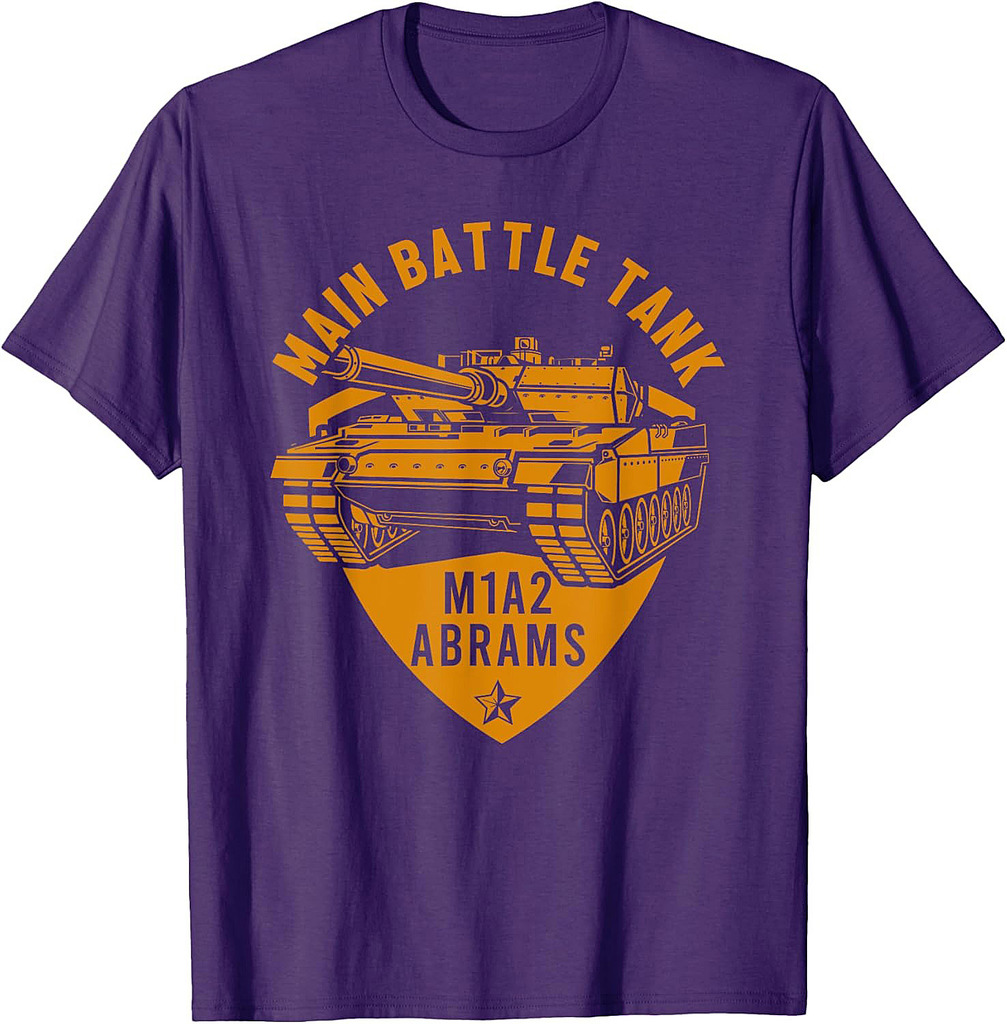 Main Battle Tank M1A2 Abrams Battlefield Veteran Military T-Shirt