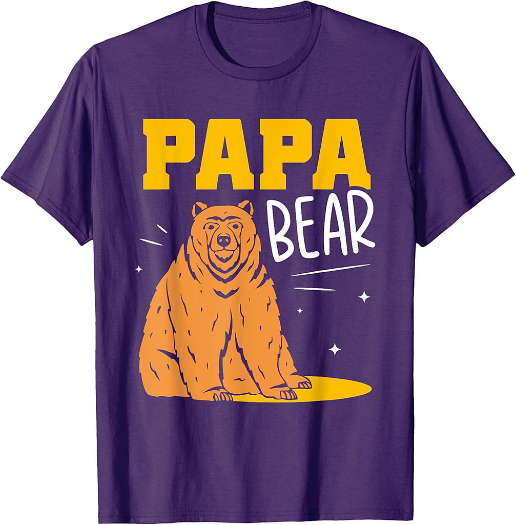 Papa Bear Animal Pun Bears Lover Bear Dad Father Daddy T-Shirt