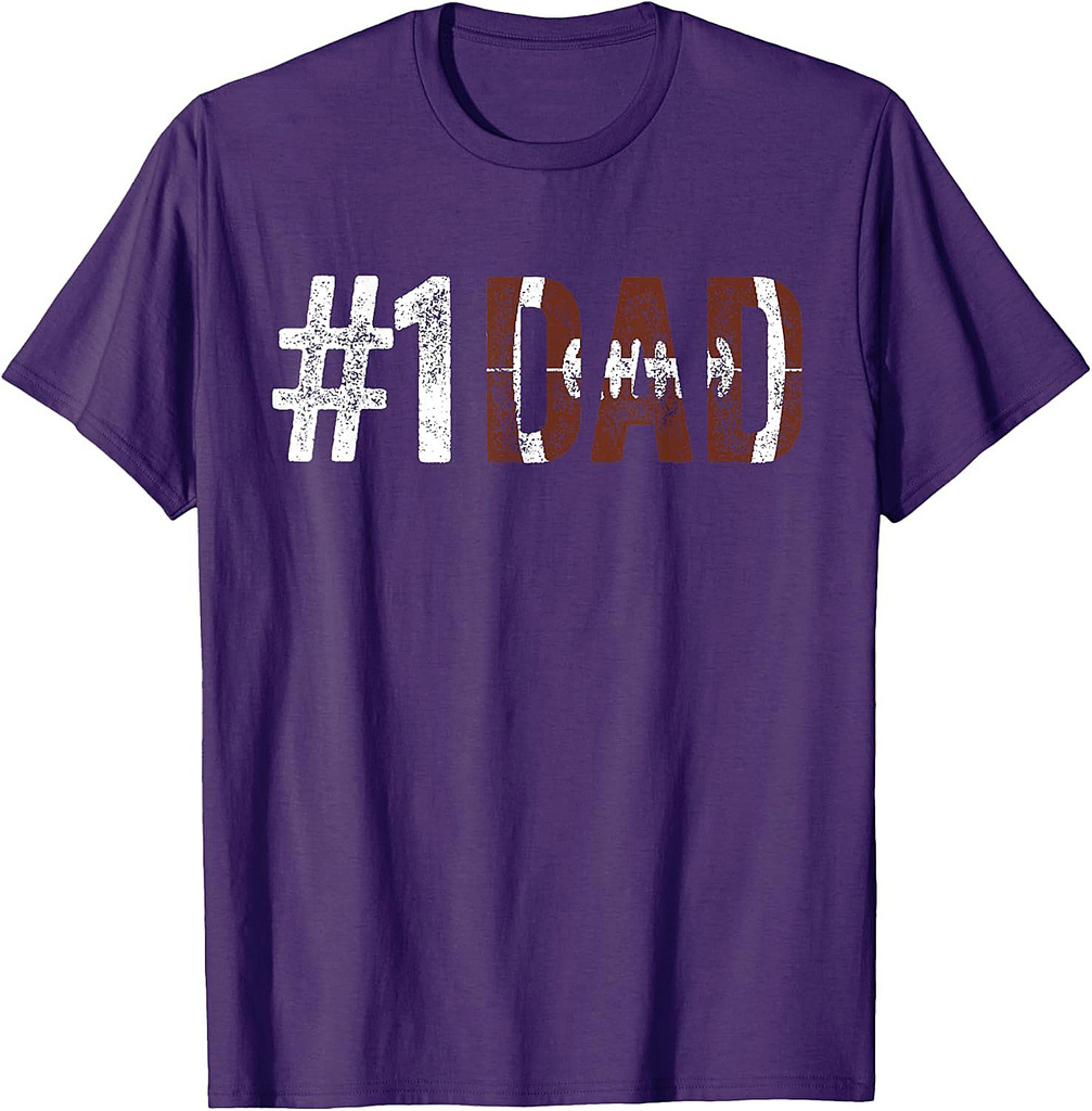 Number One Football Dad Joke with Sayings Fathers Day Funny T-Shirt