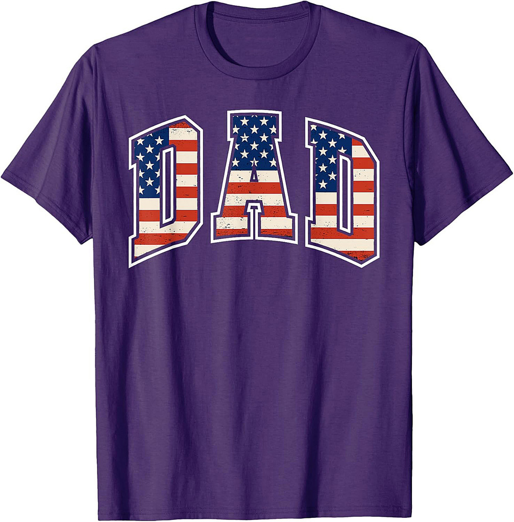 USA Patriotic Dad Father's Day American Flag 4th Of July T-Shirt