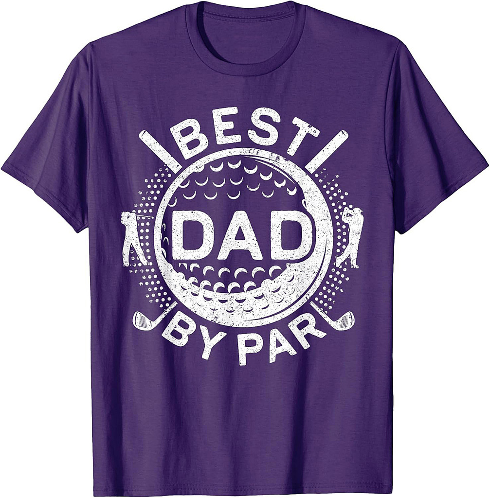 Best Dad By Par Shirt Golfing Dad Men Golf Lover Fathers Day T-Shirt