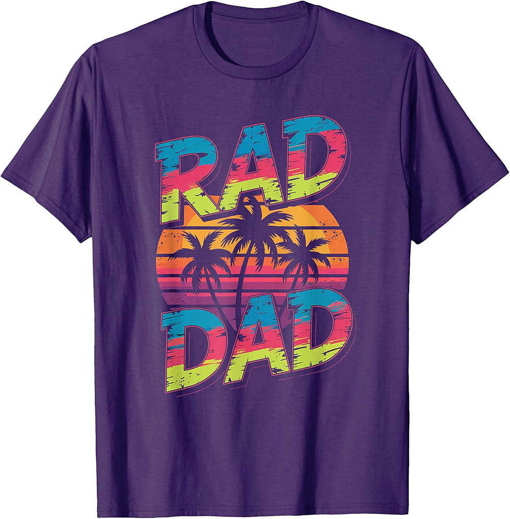 Rad Dad  80s retro cool Fathers Day T-Shirt