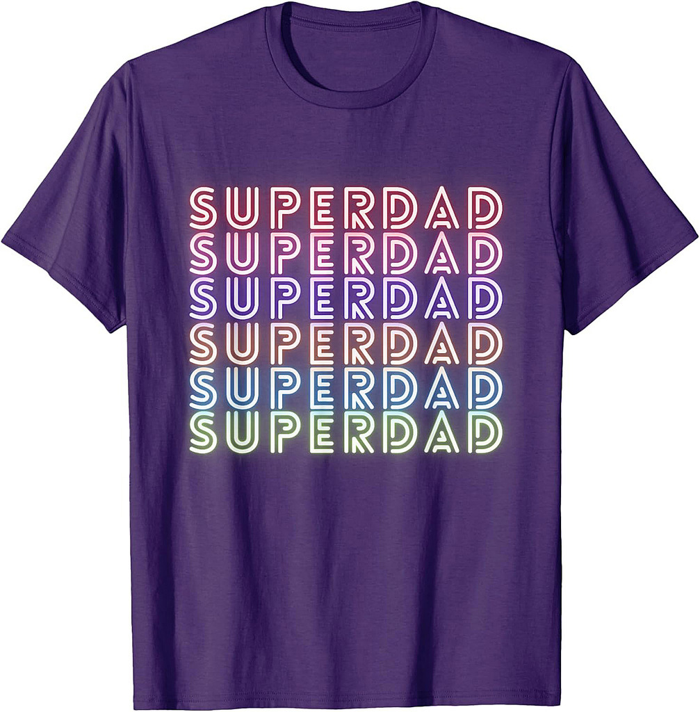 Funny Superdad Retro Vintage Dad Father Super Dad T-Shirt