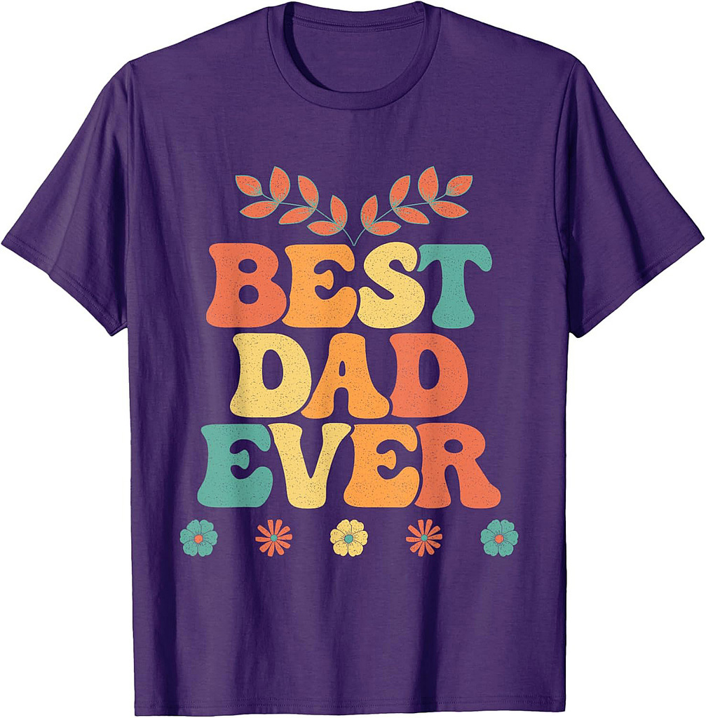 Groovy Father's Day Best Dad Ever T-Shirt