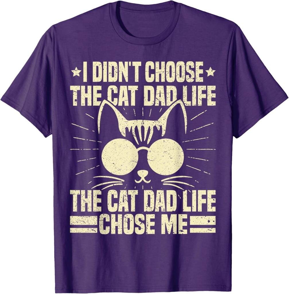 Cat Dad Tee For Men Funny Cat Dad Father's Day Cat Daddy T-Shirt