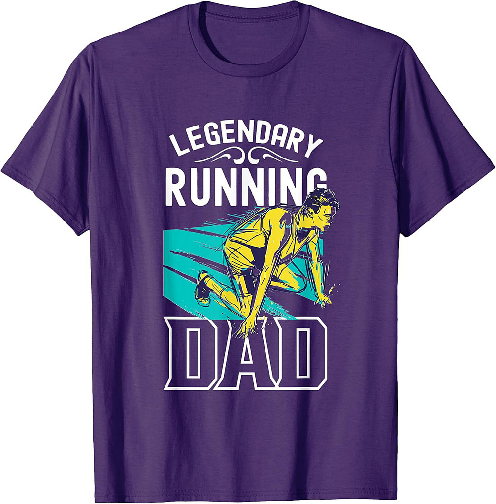 Legendary Running Dad Father Jogging Daddy Papa Father's Day T-Shirt