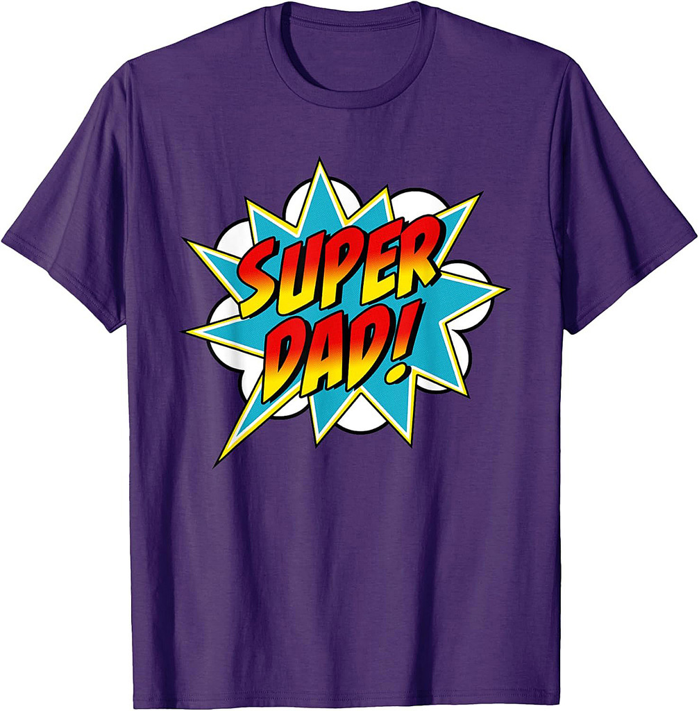 Super Dad Comic Book Superhero Father's Day T-Shirt