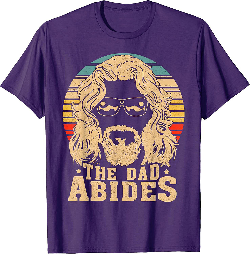 Vintage Retro The Dad Abides Funny Dad Father's Day T-Shirt