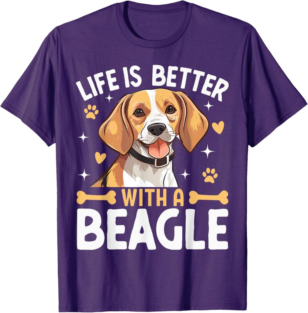 Life Is Better With A Beagle T-Shirt, Small, Black