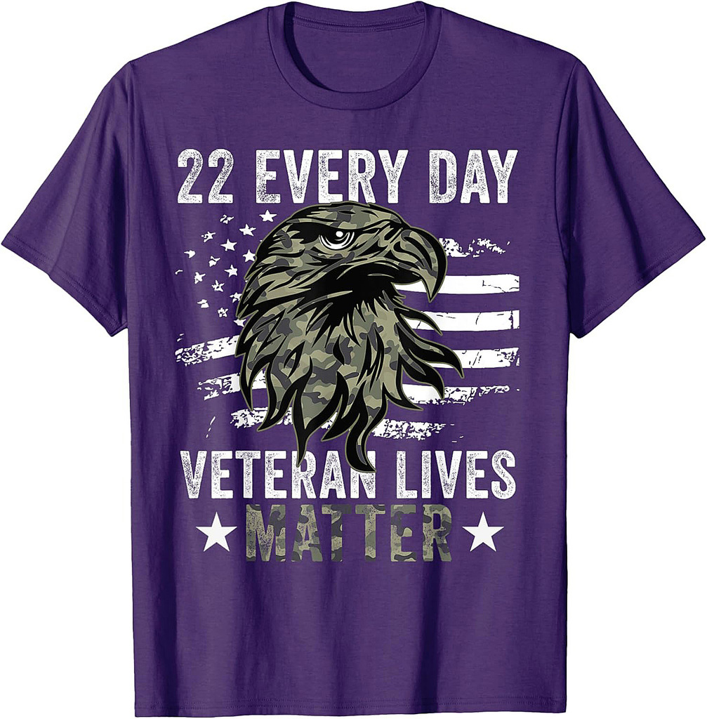 Tu 22 Every Day Veteran Lives Matter Camouflage Flag T-Shirt