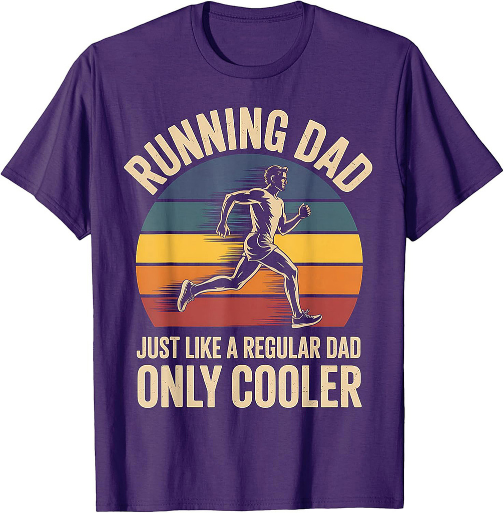Running Dad Funny Marathon Runner Racing Dad Father's Day T-Shirt