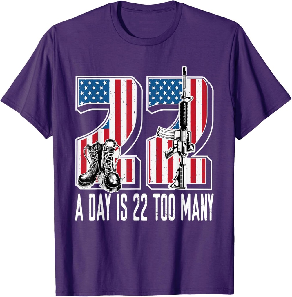 22 A Day Is 22 Too Many Veterans Day T-Shirt
