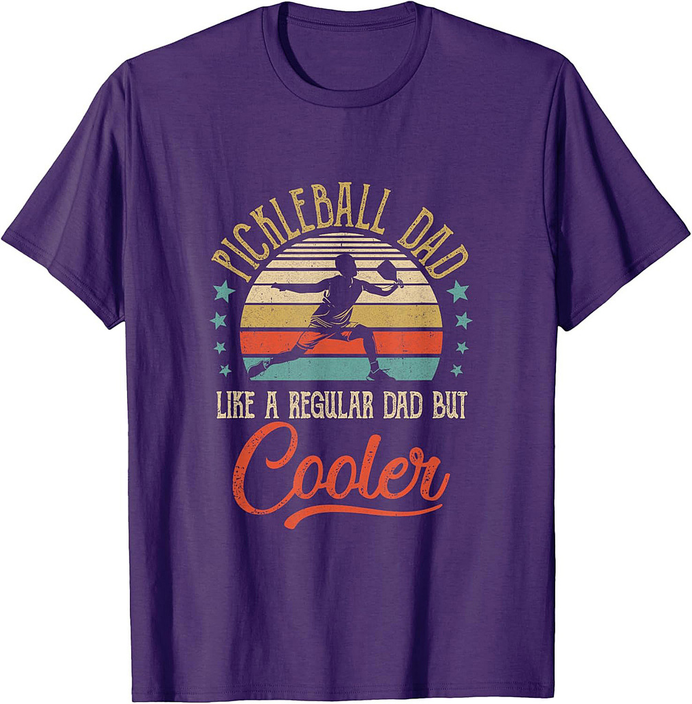 Pickleball Dad Like A Regular Dad Cooler Vintage Fathers Day T-Shirt