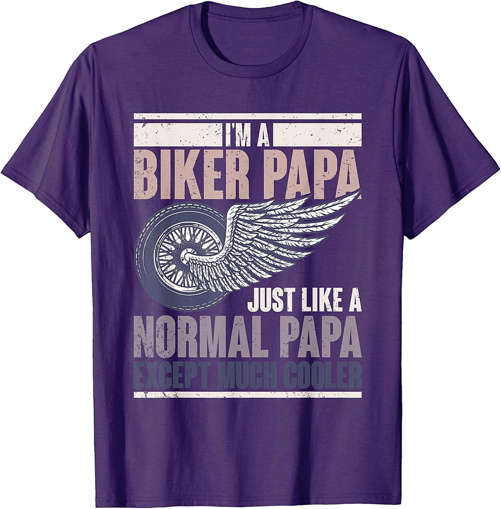 Motorcycle Rider Papa Retired Biker Grandpa Gift Biker T-Shirt