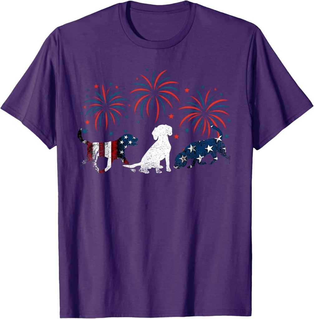 Beagle Dog USA Flag Patriotic Men Women 4th Of July T-Shirt