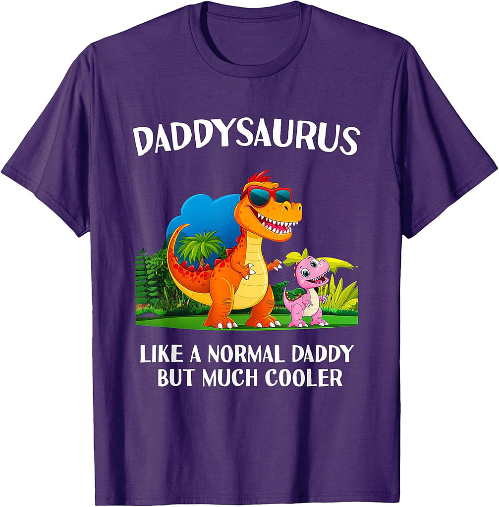 Daddysaurus Daddy Saurus Men T Rex Matching Family Dad T-Shirt