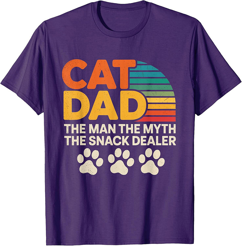 Vintage Dog Dad The Man The Myth Snack Dealer Father Day T-Shirt