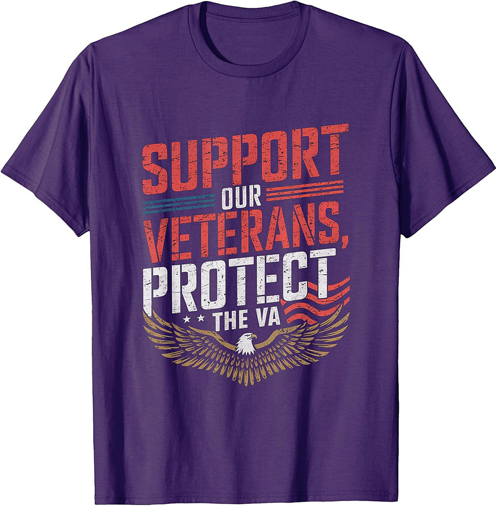 Support our Veterans protect And The VA Protest Vintage T-Shirt