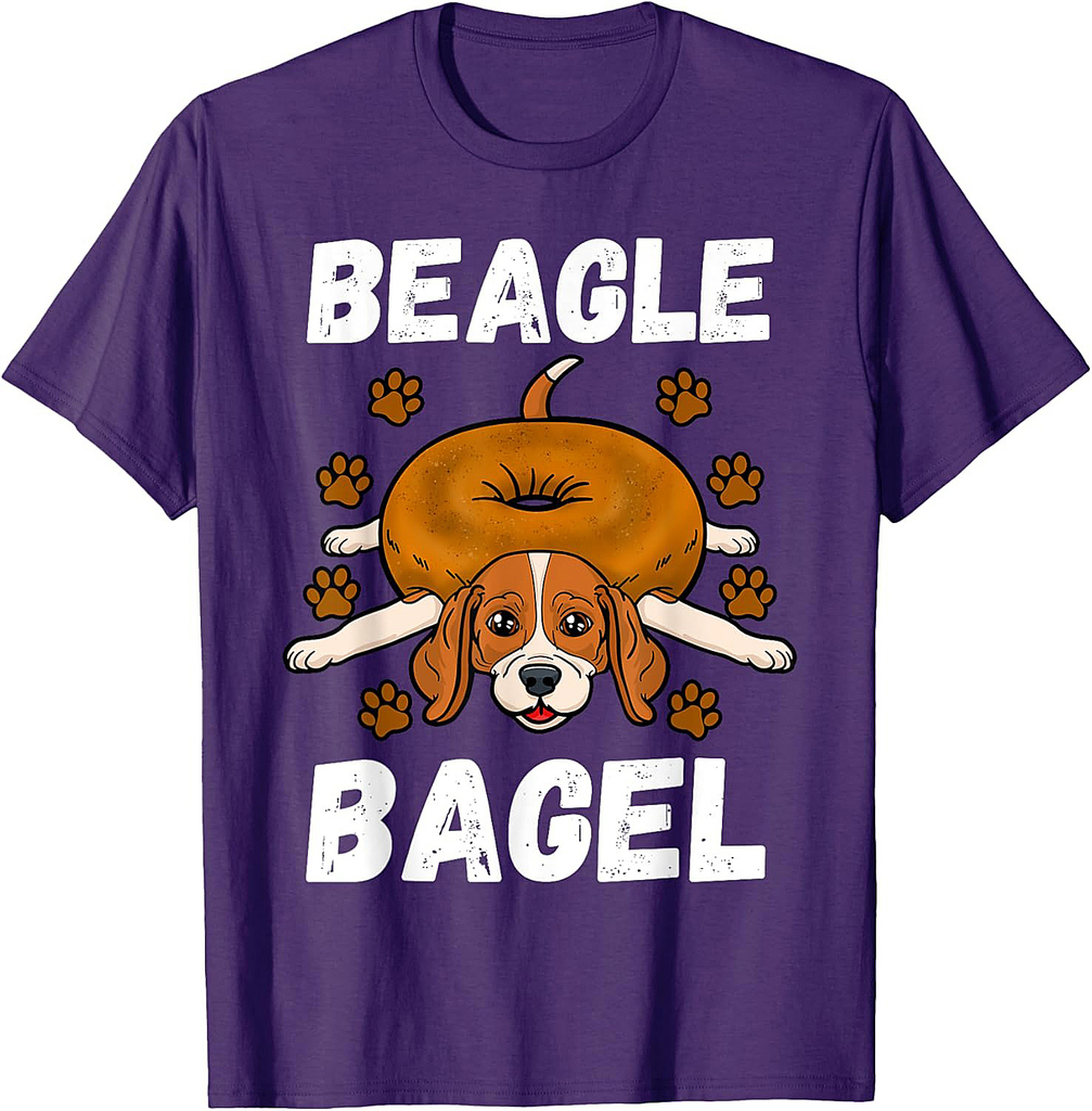Beagle Bagel Baker Roll Lover Wheat Jewish Bread Dog Owners T-Shirt for Men Women