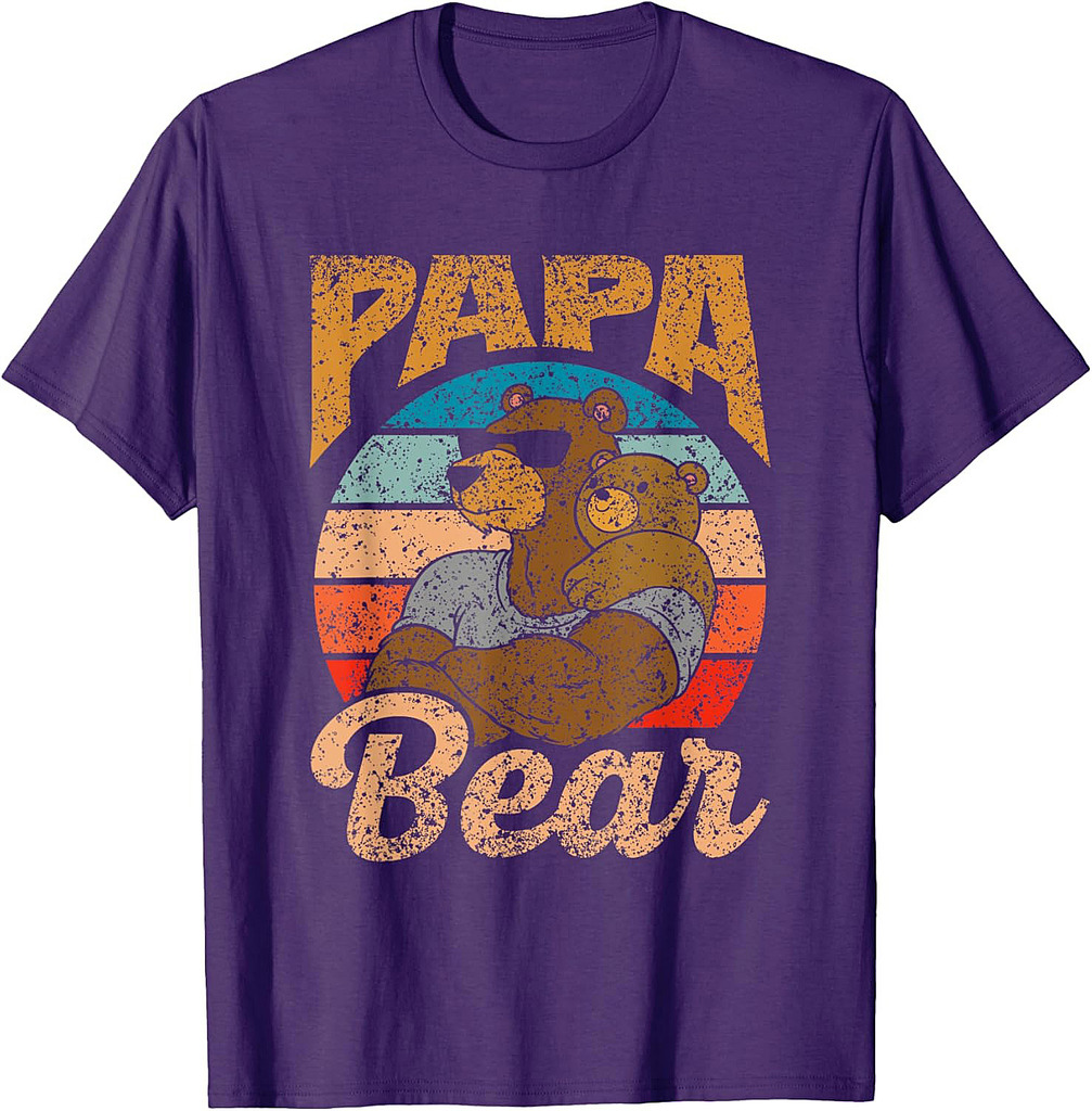 Papa Bear Pun Animal Lover Bears Bear Dad Father Daddy T-Shirt