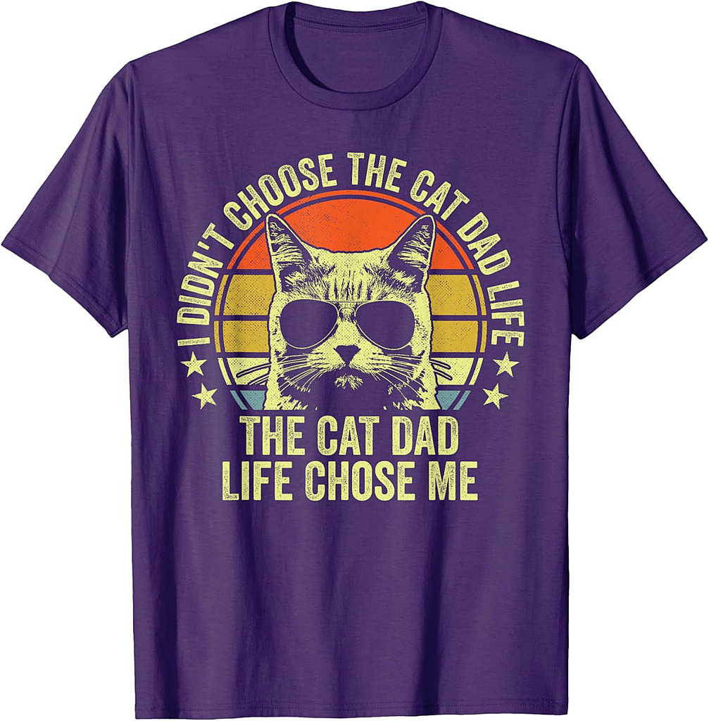 Cat Dad Shirt For Men Funny Cat Daddy Father's Day Cat Dad T-Shirt