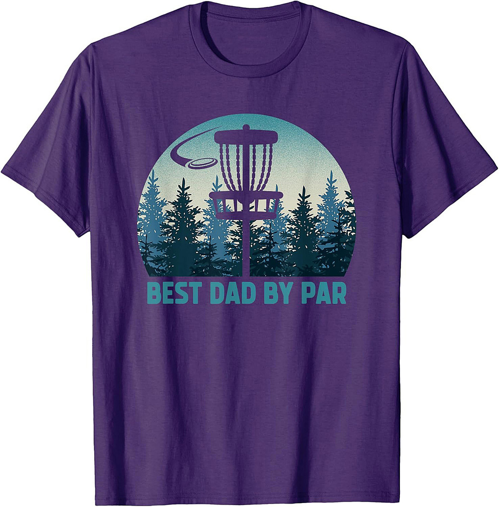 Best Dad By Par Funny Disc Golf Frisbee Golfer Father's Day T-Shirt