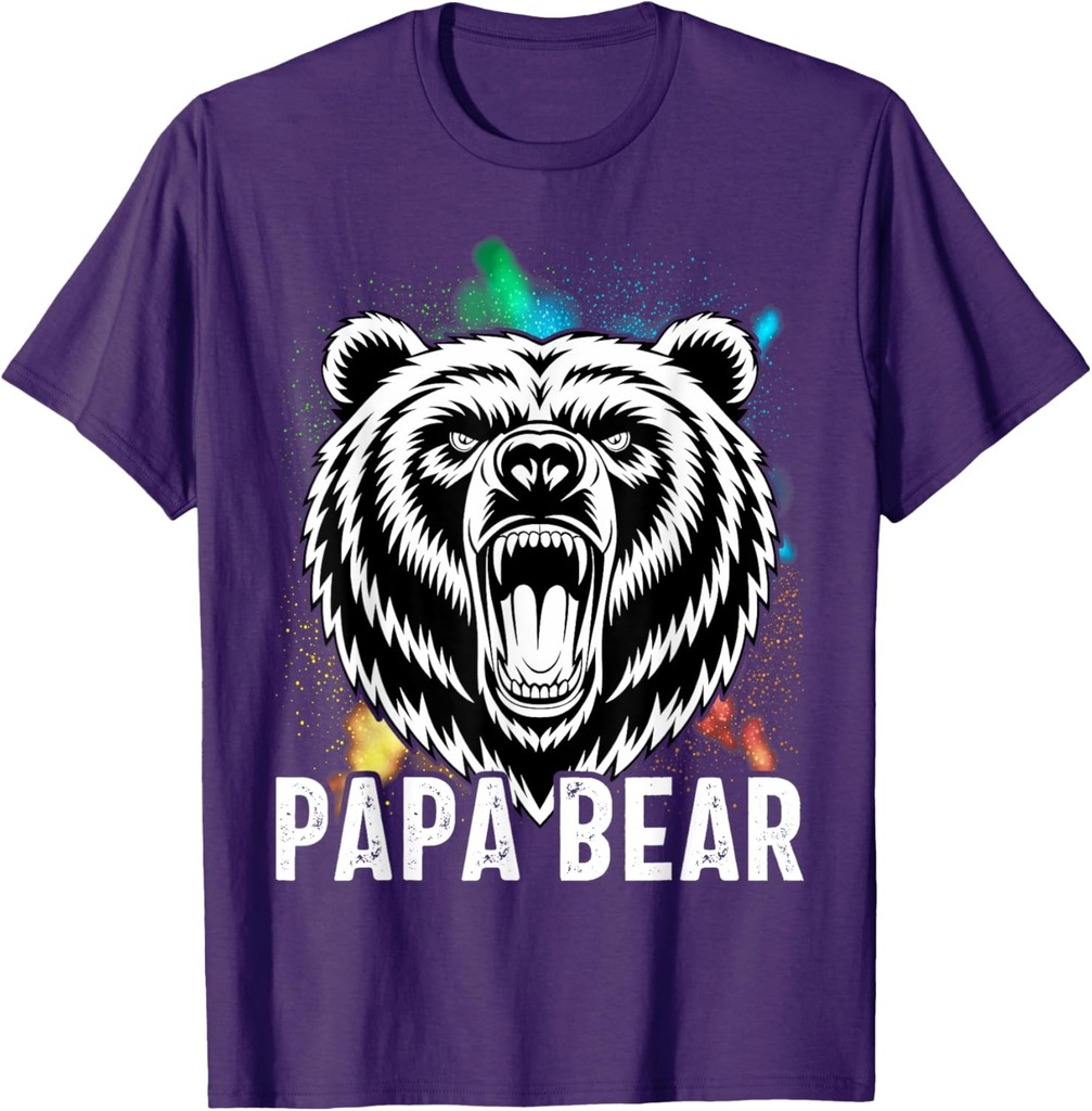 Papa Bear Best Idea Fathers Day Funny Bear Gifts For Men Dad T-Shirt