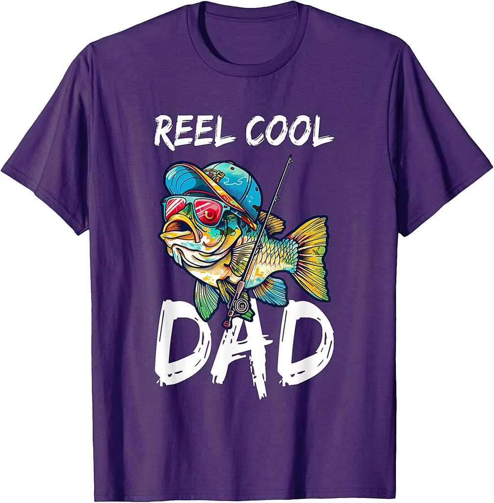 Reel Cool Dad Shirt Men Fisherman Fathers Day T-Shirt