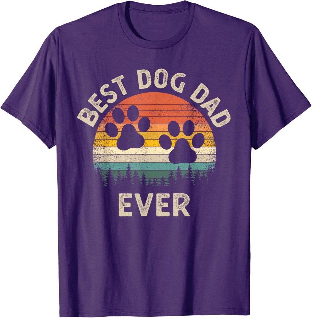 Best Dog Dad Ever Vintage Father's Day Dog Lover T-Shirt