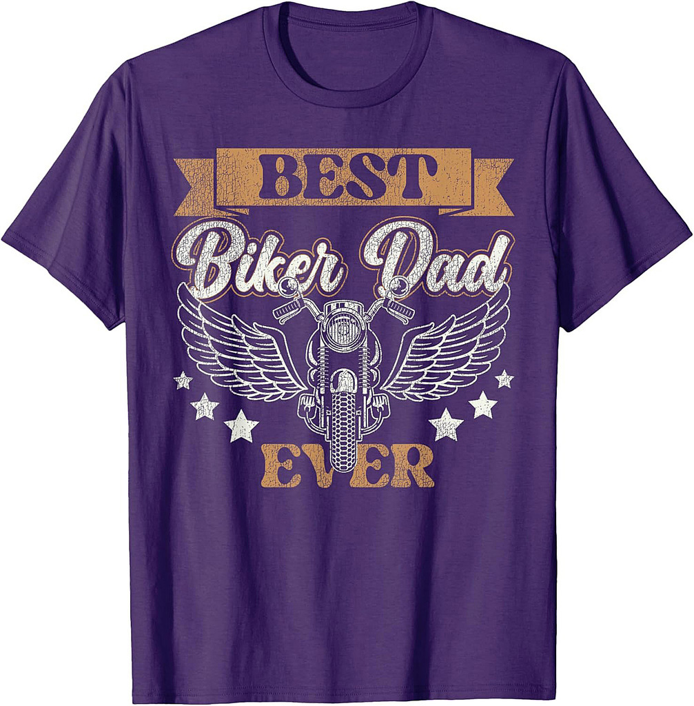 Classic Motorcycle Biker Dad Best Biker Dad Ever T-Shirt