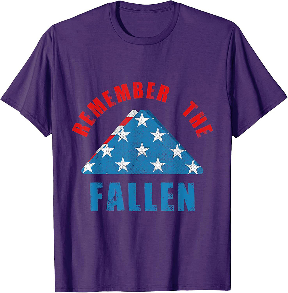 American Flag Remember The Fallen Military Soldier Veteran T-Shirt