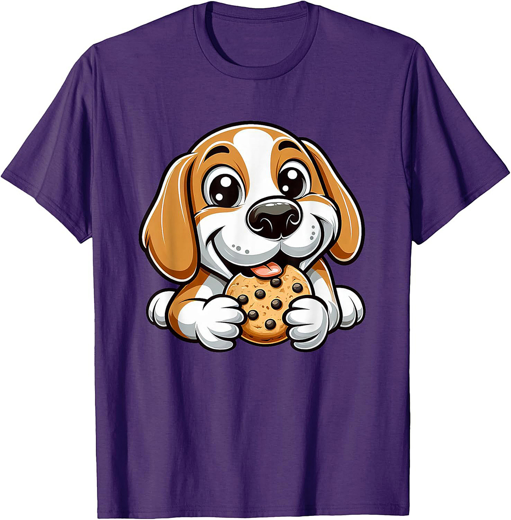 Cute Beagle Cookie Dog Men Women T-Shirt