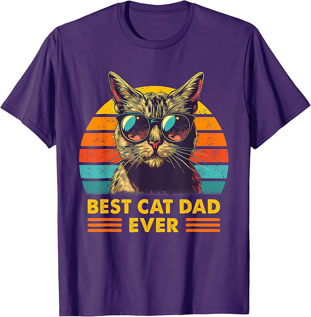 Best Cat Dad Ever Shirt Cat Dad Men Father's Day T-Shirt
