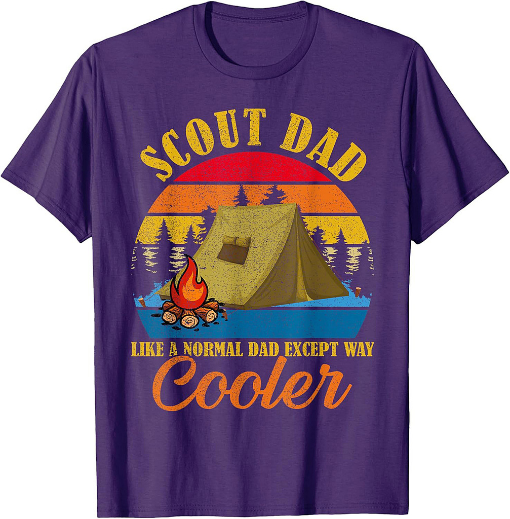 Vintage Scout Dad Except Way Cooler Normal Dad Father's Day T-Shirt
