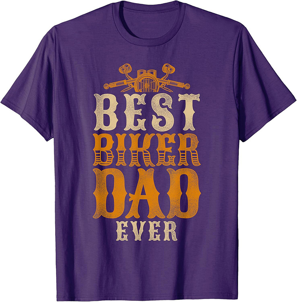 Classic Motorcycle Biker Dad Best Biker Dad Ever T-Shirt
