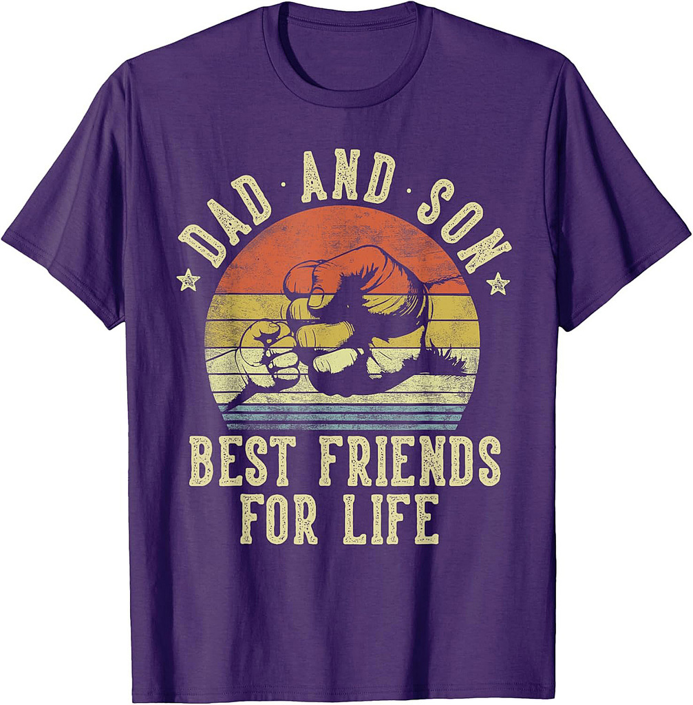 Dad and Son Best Friends for Life Funny Dad T-Shirt