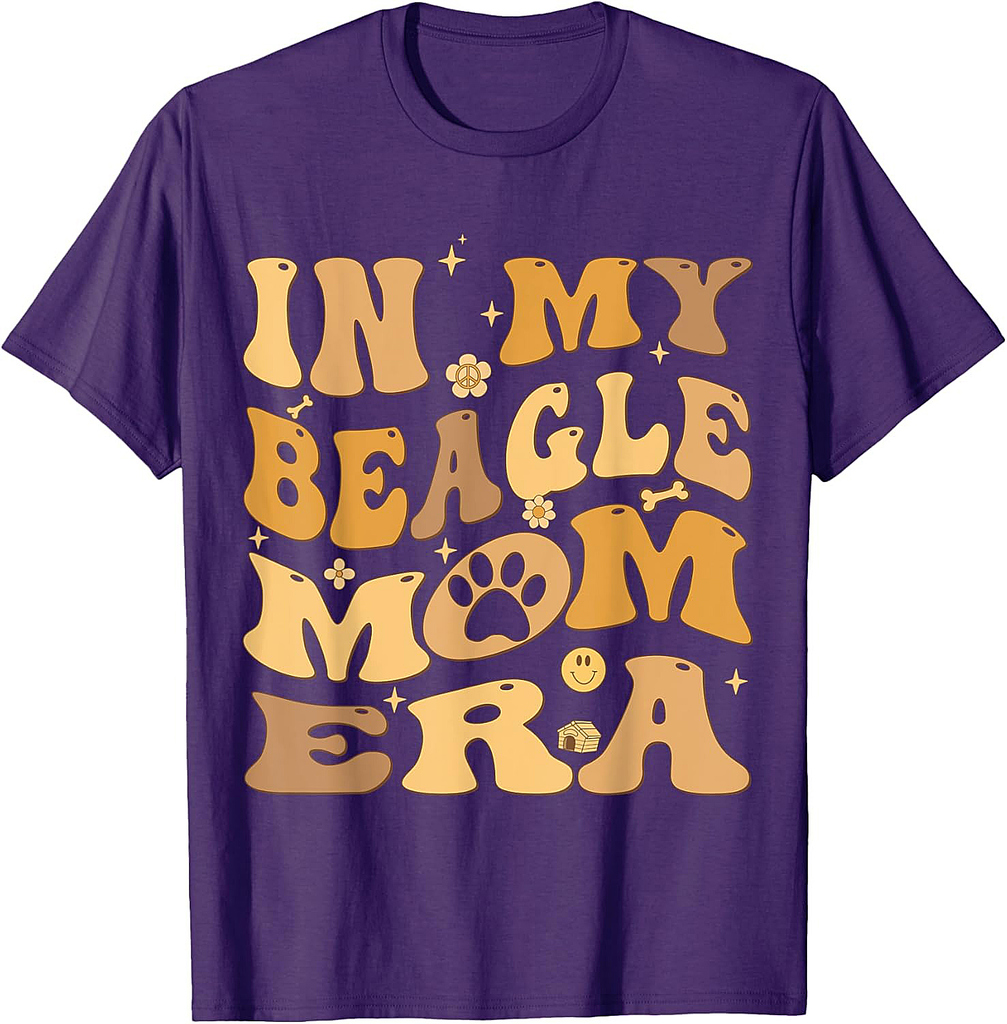 In My Beagle Mom Era Groovy T-Shirt