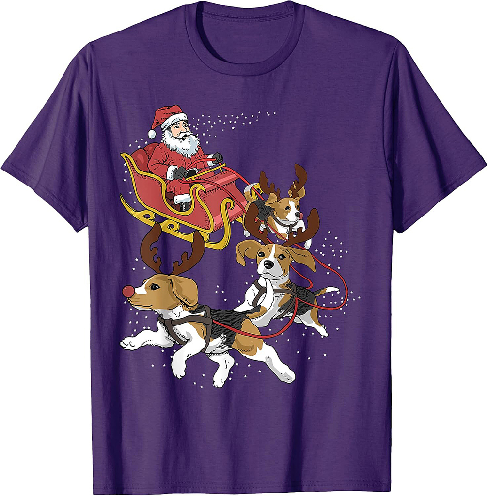 Funny Beagle Christmas For Cute Dog Lovers T-Shirt