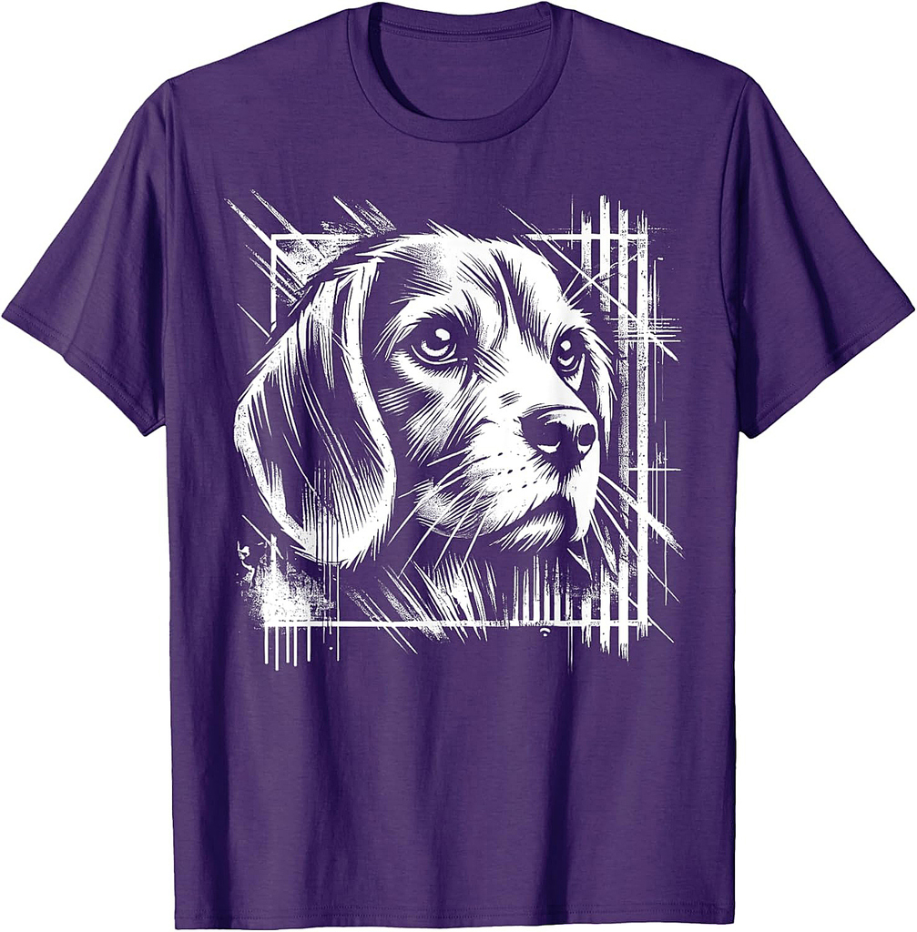 Beagle Graffiti Street Art Style T-Shirt