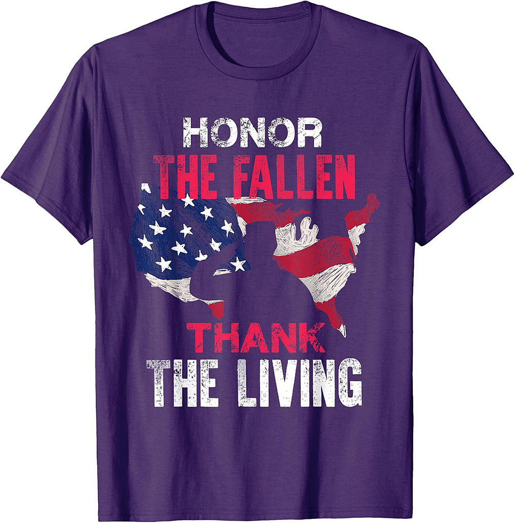 Honor the Fallen Veteran Themed Military Support T-Shirt