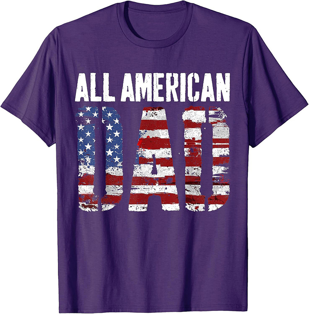American Dad USA Flag Father's Day T-Shirt
