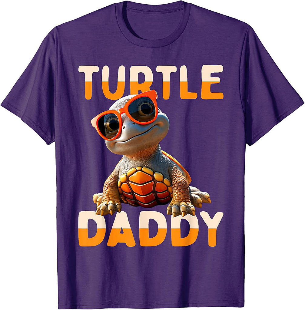 Turtle Daddy Papa Turtle Reptil Fathers Day Dad Cute Turtles T-Shirt
